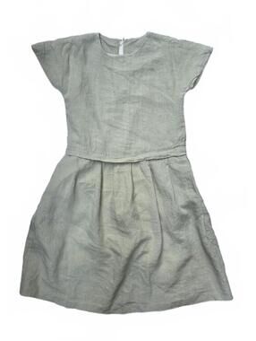 Samuji Pale Green 100% Linen Faithful Dress Size 34 (EU) (XS in US) Good Con